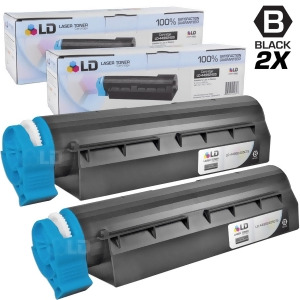 Ld Set of 2 Okidata Compatible 44992405 Black Laser Toner Cartridge for Mb451w Mfp Printers - All