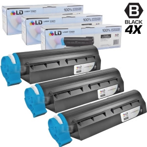 Ld Set of 3 Okidata Compatible 44992405 Black Laser Toner Cartridge for Mb451w Mfp Printers - All