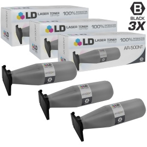 Ld Compatible Replacements for Sharp Ar-500nt Set of 3 Black Laser Toner Cartridges for Sharp Ar 501 505 and 507 Printers - All