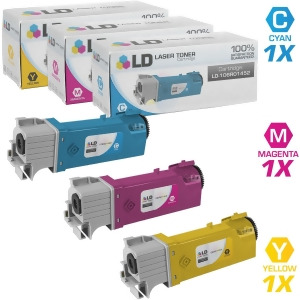 Ld Compatible Replacements for Xerox Set of 3 Toner Cartridges Includes 1 106R01452 Cyan 1 106R01453 Magenta and 1 106R01452 Yellow for Xerox Phaser 6
