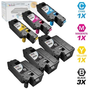 Ld Set of 6 Compatible Toners to Replace Dell C1660w Laser Toner Cartridges 3 Black 332-0339 1 Cyan 332-0400 1 Magenta 332-0401 and 1 Yellow 332-0402 