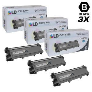 Ld Compatible Replacements for Brother Tn660 3Pk Hy Black Laser Toner Cartridges for Brother Dcp L2520dw L2540dw Hl L2300d L2320d 2340Dw L2360dw L2380