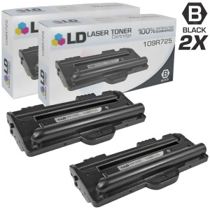 Ld Remanufactured Replacements for Xerox 109R00725 / 109R725 Set of 2 Black Laser Toner Cartridges for Xerox Phaser 3130 Printer - All