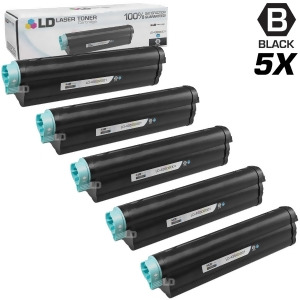 Ld Compatible Replacement for Okidata 43502001 Type 9 Set of 5 High Yield Black Toner Cartridges for Oki B Series B4600 B4550 B4600n Ps B4600n B4550n 