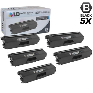 Ld Compatible Brother Tn336bk Set of 5 High Yield Black Laser Toner Cartridges for Brother Hl-l8250cdn Hl-l8350cdw Hl-l8350cdwt Mfc-l8600cdw and Mfc-l