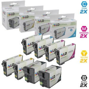 Ld Remanufactured Replacements for Epson T252 Xl 8Pk Hy Ink Cartridges 2 T252xl120 Black 2 T252xl220 Cyan 2 T252xl320 Magenta 2 T252xl420 Yellow for W