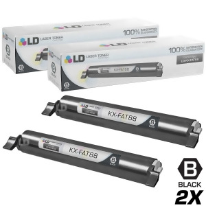 Ld Compatible Replacements for Panasonic Kx-fat88 Set of 2 Black Laser Toner Cartridges for Panasonic Kx-fl421 Printer - All