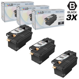 Ld Compatible Replacements for Xerox 106R1630 Set of 3 Black Laser Toner Cartridges for Phaser 6000 6010 6010N WorkCentre 6015 6015V/b 6015V/n and 601
