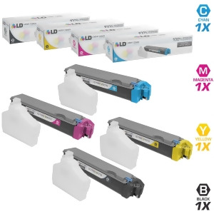 Ld Compatible Replacements for Kyocera-Mita Tk-512 Set of 4 Laser Toner Cartridges Includes 1 Tk-512k Black 1 Tk-512c Cyan 1 Tk-512m Magenta and 1 Tk-