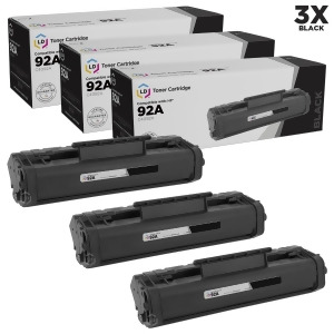 Ld Remanufactured Replacement Laser Toner Cartridges for Hewlett Packard C4092a Hp 92A Black 3 Pack - All