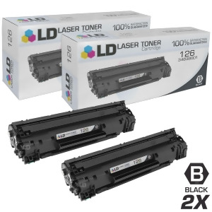 Ld Compatible Replacements for Canon 3483B001 126 Set of 2 Black Laser Toner Cartridges for Canon ImageClass LBP6200d and LBP6230dw Printers - All