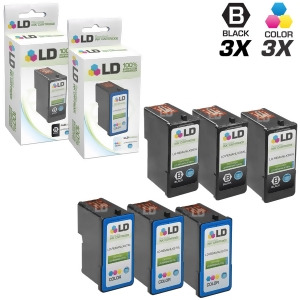 Ld Remanufactured Replacements for Lexmark 36Xl / 36 / 37Xl / 37 6Pk Inkjet Cartridges Includes 3 18C2170 Hy Black 3 18C2180 Hy Color for Lexmark X365