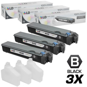 Ld Compatible Replacements for Kyocera-Mita Tk-522k Set of 3 Black Laser Toner Cartridges for Kyocera-Mita Fs-c5015n Printer - All