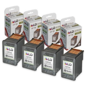 Ld Remanufactured Replacement Ink Cartridges for Hewlett Packard C6656an Hp 56 Black 4 pack - All