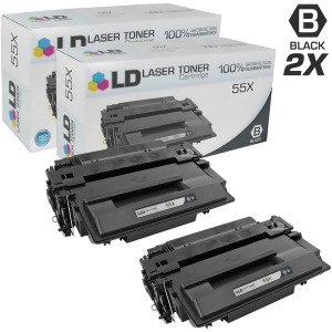 Ld Compatible Replacements for Hp Ce255x / 55X Set of 2 High Yield Toner Cartridges - All
