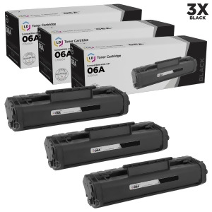 Ld Remanufactured Replacement Laser Toner Cartridges for Hewlett Packard C3906a Hp 06A Black 3 Pack - All