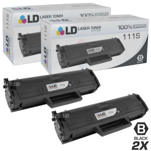 Ld Compatible Replacements for Samsung Mlt-d111s Set of 2 Black Laser Toner Cartridges for Samsung Xpress M2020w and M2070fw Printers - All