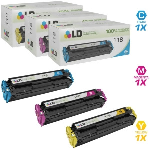 Ld Compatible Canon 118 Set of 3 Toner Cartridges Includes 1 2661B001aa Cyan 1 2660B001aa Magenta and 1 2659B001aa Yellow - All