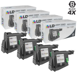 Ld Compatible Replacements for Kyocera-Mita 1T02m70ux0 Tk1122 Set of 4 Black Laser Toner Cartridges for Kyocera-Mita Fs 1025Mfp 1060Dn and 1125Mfp Pri