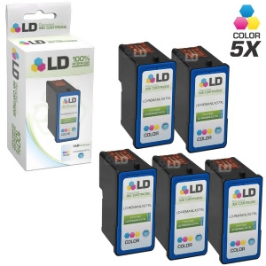Ld Remanufactured Replacements for Lexmark 37Xl / 37 Set of 5 Inkjet Cartridges Includes 5 18C2180 High Yield Color for Lexmark X3650 X4650 X5650 X565