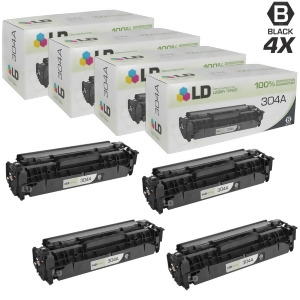 Ld Compatible Replacements for Hp 304A / Cc530a 4Pk Black Toner Cartridges for CM2320fxi CM2320n CM2320nf CP2025dn CP2025n CP2025x - All