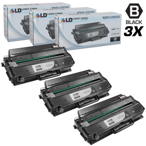 Ld Compatible Dell 331-7238 / Dryxv 3Pk Black Toner Cartridges for Laser B1265dfw and Multi-Function B1260dn B1260dnf B1265dnf - All