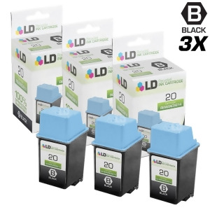 Ld Remanufactured Replacements for Hewlett Packard C6614dn Hp 20 Set of 3 Black Inkjet Cartridges for Hp Apollo Deskjet Fax Printers - All