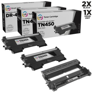 Ld Compatible Brother Tn450 Toner and Dr420 Drum Combo Pack 2 Black Tn450 Laser Toner Cartridge and 1 Dr420 Drum Unit - All