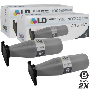 Ld Compatible Replacements for Sharp Ar-500nt Set of 2 Black Laser Toner Cartridges for Sharp Ar 501 505 and 507 Printers - All