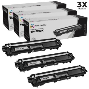 Ld Compatible Brother Tn221 3Pk Black Toner Cartridges for Dcp- 9020Cdn Hl- 3140Cw 3150Cdn 3170Cdw 3180Cdw and Mfc- 9130Cw 9330Cdw 9340Cdw - All
