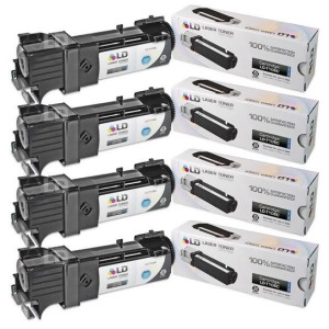 Ld Compatible Dell T106c Set of 4 High Yield Black Toner Cartridges for 2130cn/2135cn Printers - All