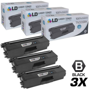 Ld Compatible Replacements for Brother Tn339bk 3Pk Super Hy Black Toner Cartridges for Brother Hl L8250cdn L8350cdw L8350cdwt L9200cdw L9200cdwt Mfc L