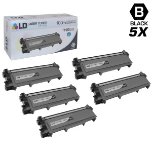 Ld Compatible Replacements for Brother Tn660 5Pk Hy Black Laser Toner Cartridges for Brother Dcp L2520dw L2540dw Hl L2300d L2320d 2340Dw L2360dw L2380