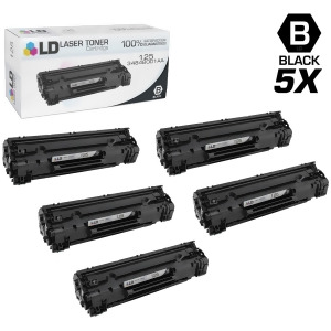 Ld Compatible Canon 3484B001aa / 125 Set of 5 Black Laser Toner Cartridges for Canon ImageClass Lbp6000 LBP6030w Mf3010 Printers - All