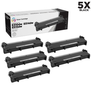 Ld Compatible Dell 593-Bbkd / P7rmx Set of 5 High Yield Black Laser Toner Cartridges for Dell E310dw E514dw E515dn E515dw - All