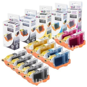 Ld Canon i860 Pixma iP4000 iP5000 Mp750 and Mp780 Compatible Set of 11 Ink Cartridges 3 Blk BCI3eBK 2 each of BCI6Bk/C/M/Y - All