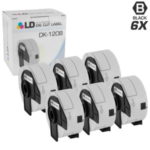 Ld Compatible Brother Dk-1208 6 Rolls of Address Labels / 1.4 in x 3.5 in - All