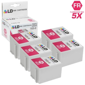Ld Compatible Pitney Bowes 765-9 Set of 5 Red Ink Cartridges for Personal Postal Meters Dm300c Dm400c Dm450c 3C00 4C00 5C00 - All