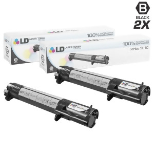 Ld Compatible Dell 341-3568 Set of 2 Black Laser Toner Cartridges for Color Laser 3010cn Printer - All