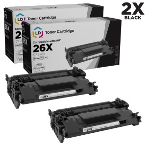 Ld Compatible Replacements for Hp 26X / Cf226x Set of 2 High Yield Black Laser Toner Cartridges - All