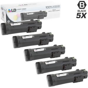 Ld Compatible Dell 593-Bbow / N7dwf Set of 5 Black Toner Cartridges for Laser H625cdw H825cdw S2825cdn - All