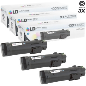 Ld Compatible Dell 593-Bbpb / H5k44 Set of 3 Black Toner Cartridges for Laser H825cdw S2825cdn - All