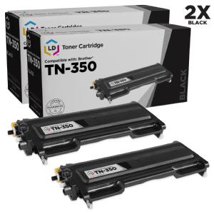 Ld Compatible Set of 2 Brother Tn350 Black Laser Toner Cartridges for Dcp 7020 Hl 2030 Hl 2040 Hl 2070N Intellifax 2820 2920 Mfc 7220 Mfc 7225N Mfc 74