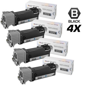 Ld Compatible Dell 2150cn Set of 4 Black 331-0719 Laser Toner Cartridges for Dell 2150cdn 2150cn 2155cdn 2155cn Printers - All