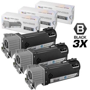 Ld Compatible Dell 331-0719 Set of 3 Black Laser Toner Cartridges for Dell 2150cdn 2150cn 2155cdn 2155cn Printers - All