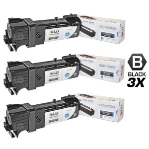 Ld Compatible Dell T106c Set of 3 High Yield Black Toner Cartridges for 2130cn/2135cn Printers - All