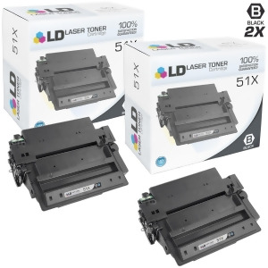 Ld Compatible Replacements for Hp 51X Q7551x Set of 2 High Yield Black Toner Cartridges for LaserJet M3027 Mfp M3027x Mfp M3035 Mfp m3035xs Mfp P3005 