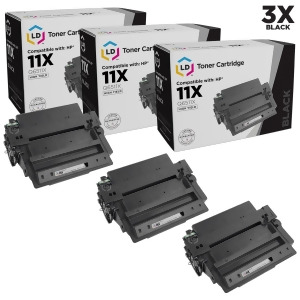 Ld Compatible Replacements for Hewlett Packard 11X Q6511x Pack of 3 High Yield Black Toner Cartridges for LaserJet 2420 2420d 2420dn 2420n 2430 2430dt
