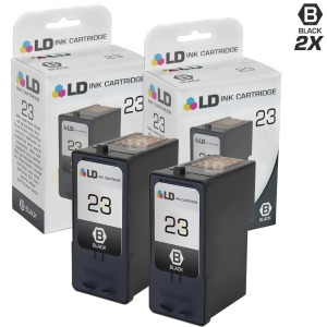 Ld Remanufactured Lexmark 18C1523 #23 Pack of 2 Black Ink Cartridges for X3530 X3550 X4530 X4550 Z1410 and Z1420 - All