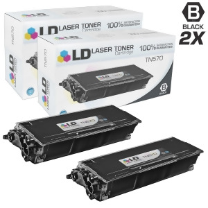 Ld Compatible Brother Tn570 Tn540 Set of 2 Hy Black Cartridges for Dcp-8040 Dcp-8045d Hl-5100 Hl-5130 Hl-5140 Hl-5150d Hl-5170d Mfc-8120 Mfc-8220 Mfc-